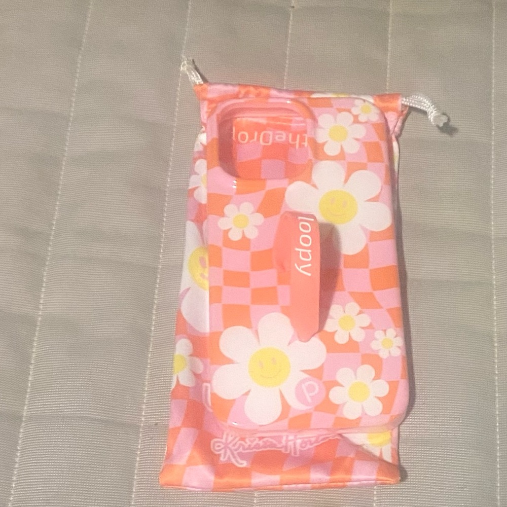 Loopy Case iPhone 14 Pro Max Krista Horton Orange Pink Flower